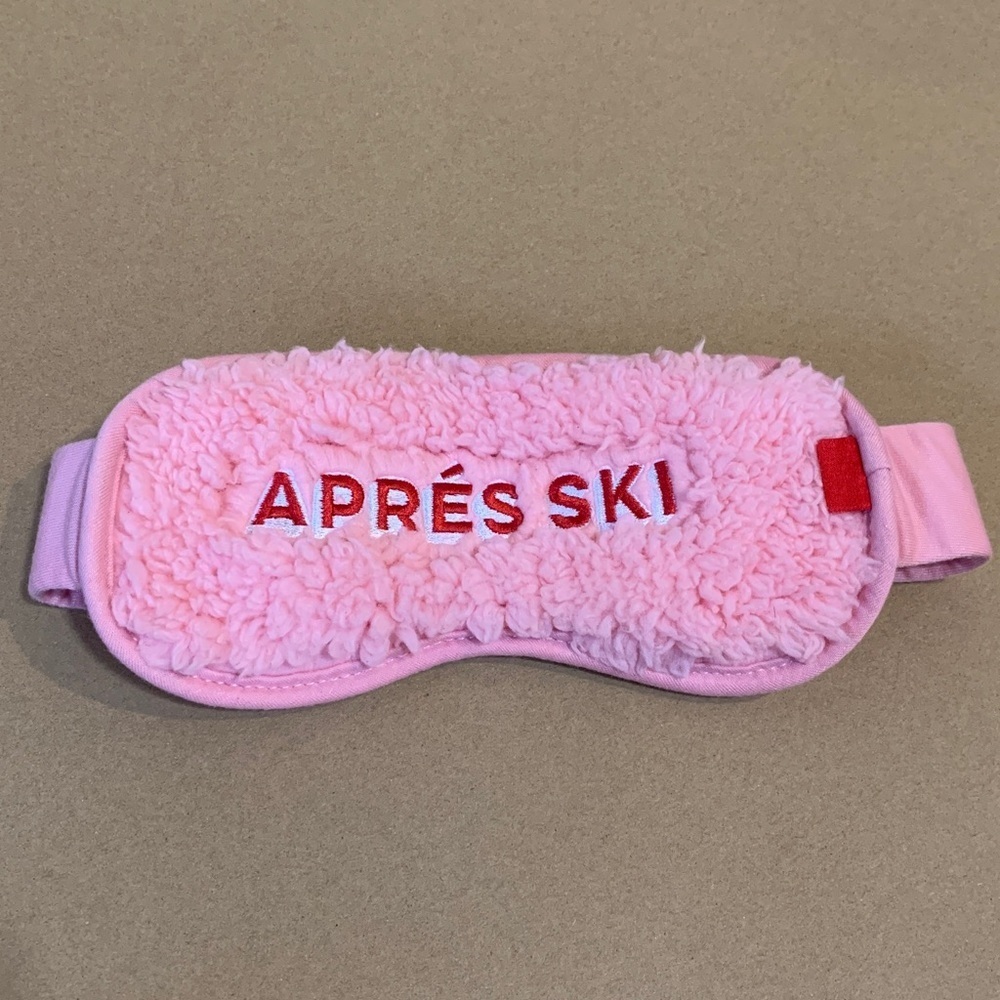 PINK 'Aprés Ski' sleep mask NWOT